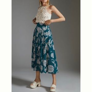 {anthropologie} maeve pleated maxi skirt
